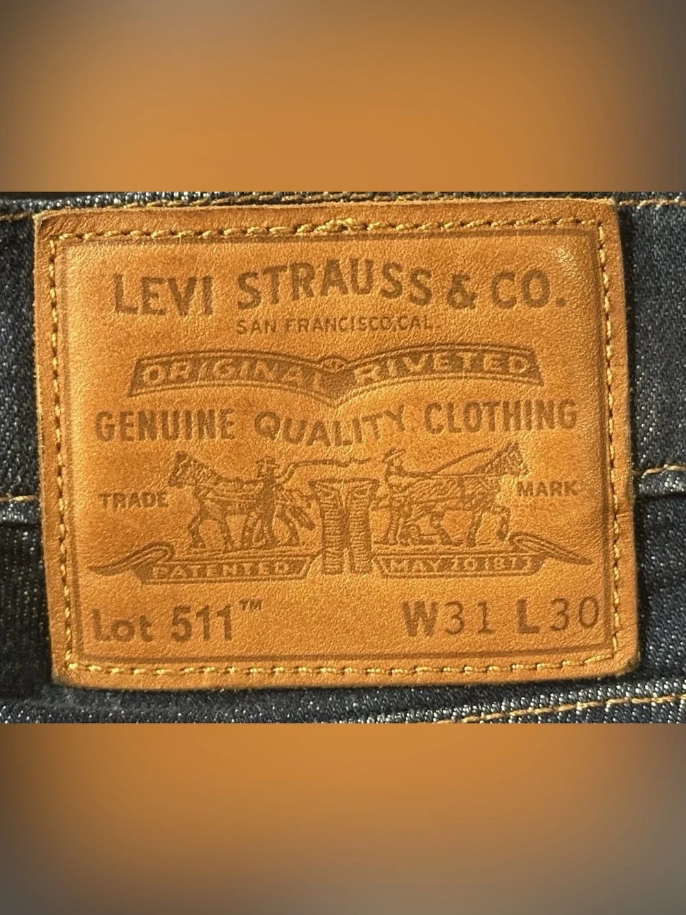 LEVIS 511 SLIM FIT PREMIUM BIG E MENS JEANS 31 X 30 MEDIUM WASH